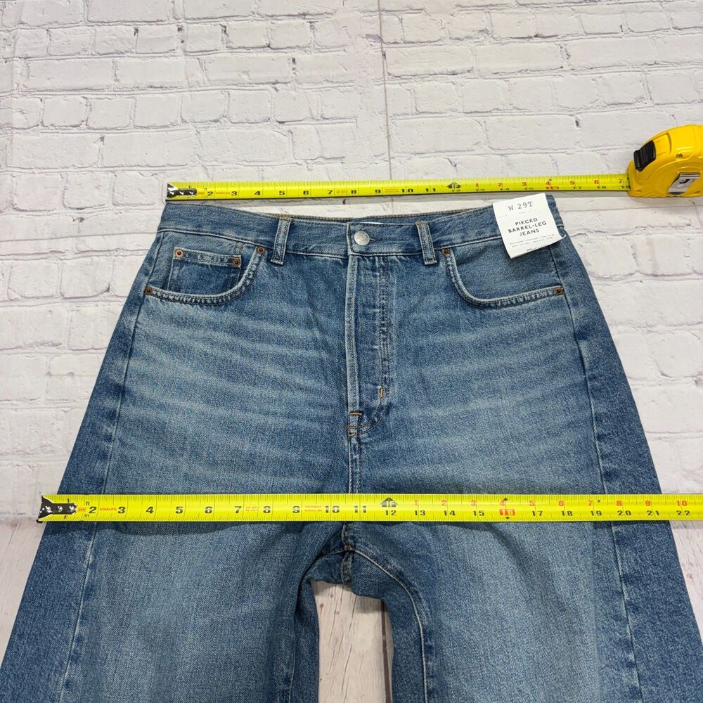 NWT Madewell Women Pieced Barrel Leg Jeans Size 29T 29 Tall Denim D125 -9 - Picture 2 of 16